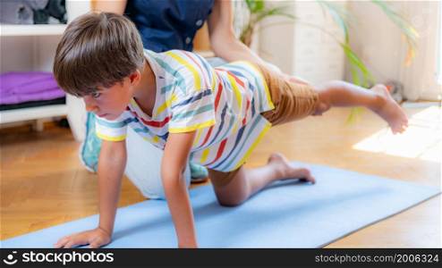 Corrective back exercise for children