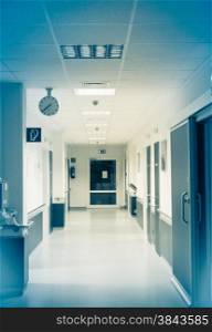 corridor in the hospital. hospital interior