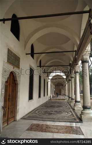 Corridor in Topkapi palace in Istanbul, Turkey