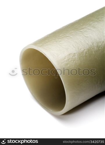 Corrosion resistant fiberglass composite pipe used in industrial applications.