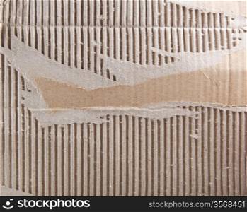 Corrugated cardboard.