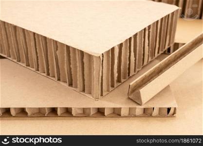 Corrugated Cardboard Background. Carton Detail