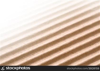 Corrugated cardboard background close-up