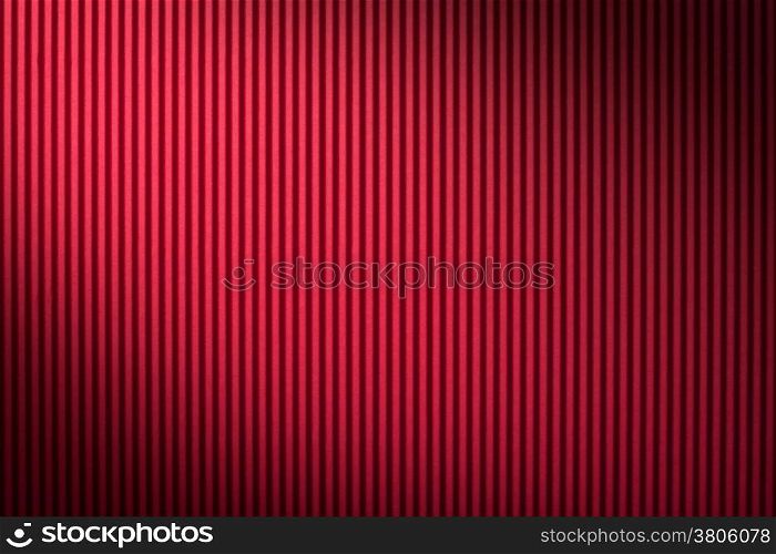 Corrugated paper texture for background. Red color. Top view