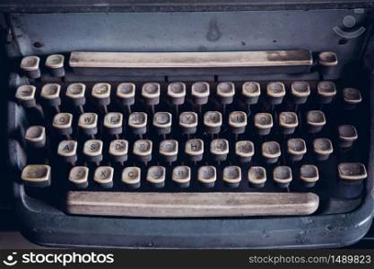 Cose up of old vintage typewriter