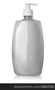 cosmetic bottle isolated on white with clipping path