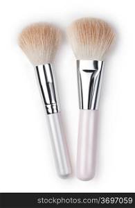 Cosmetic brushes on white