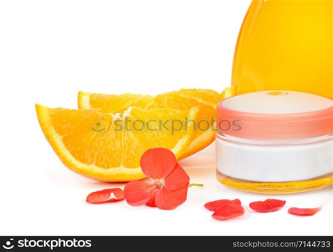 Cosmetic face cream isolated on a white background. Skin care.