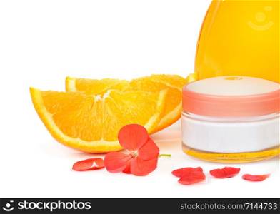 Cosmetic face cream isolated on a white background. Skin care.