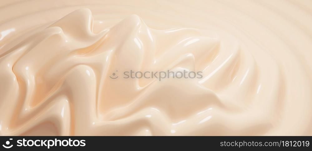Cosmetic foundation cream background 3D render