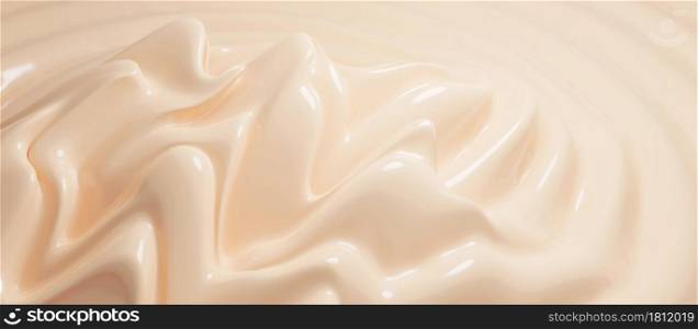 Cosmetic foundation cream background 3D render
