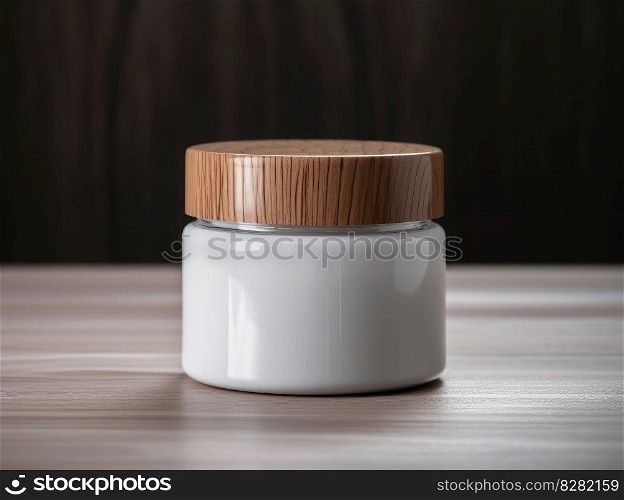 Cosmetic glass jar. Makeup gel. Generate Ai. Cosmetic glass jar. Generate Ai
