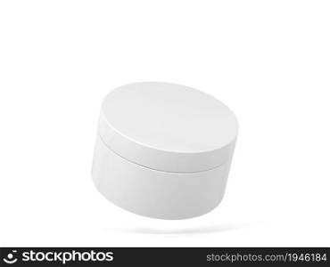 Cosmetic jar. 3d illustration isolated on white background. Beauty product