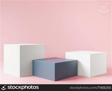 Cosmetic pink background for product presentation, for fashion magazine illustration.pastel,3d render illustration