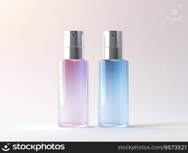 cosmetic product mockups on fresh field. Background for presentation of cosmetic.