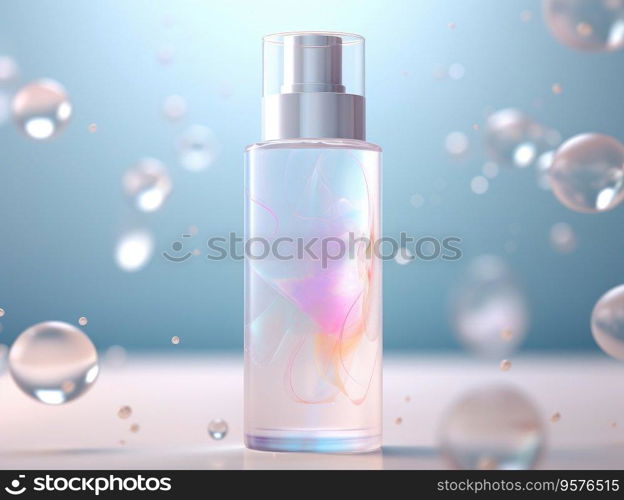 cosmetic product mockups on fresh field. Background for presentation of cosmetic.