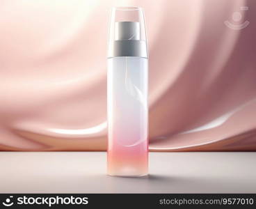 cosmetic product mockups on fresh field. Background for presentation of cosmetic.