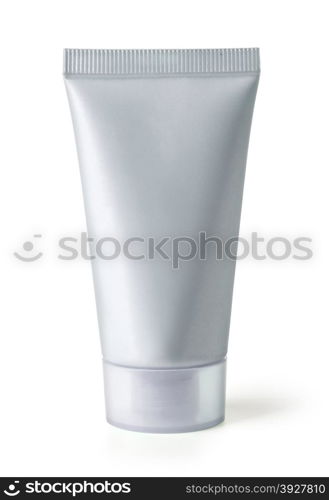 Cosmetic tube isolated on white background with clipping path