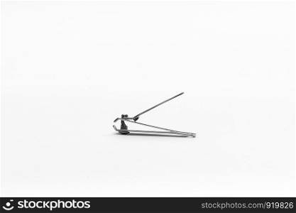 Cosmetic tweezers isolated on white background. Cosmetic tweezers isolated on white background. Nail care illustration for good hygiene.