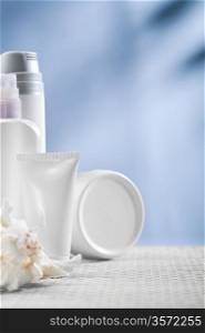 cosmetical tube and bottles