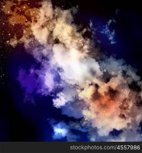 Cosmic clouds of mist. Cosmic clouds of mist on bright colorful backgrounds