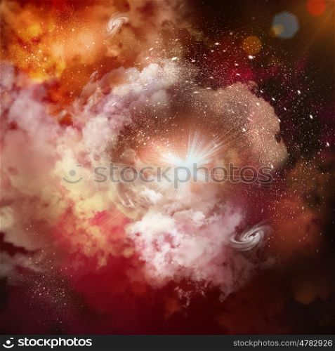 Cosmic clouds of mist. Cosmic clouds of mist on bright colorful backgrounds