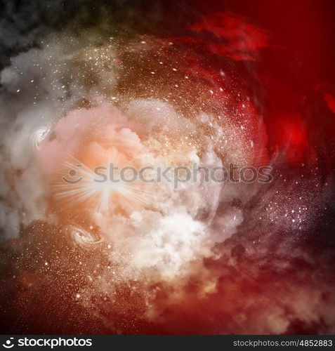 Cosmic clouds of mist. Cosmic clouds of mist on bright colorful backgrounds