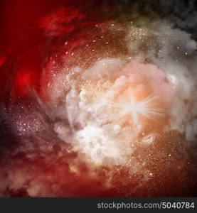 Cosmic clouds of mist. Cosmic clouds of mist on bright colorful backgrounds