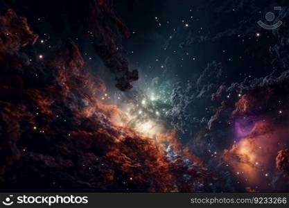 Cosmic galaxy background night. Astrology way. Generate Ai. Cosmic galaxy background night. Generate Ai