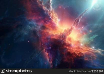 Cosmic galaxy background space. Purple abstract. Generate Ai. Cosmic galaxy background space. Generate Ai