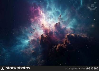 Cosmic galaxy background stellar. Fantasy space. Generate Ai. Cosmic galaxy background stellar. Generate Ai