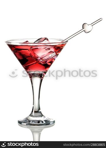 Cosmopolitan cocktail isolated on white