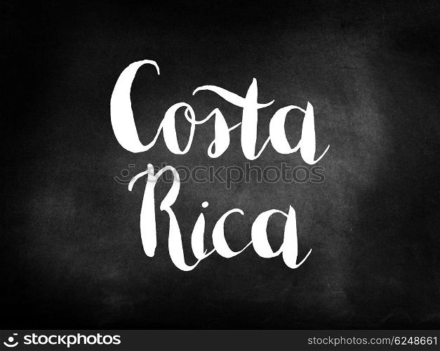 Costa Rica written on a blackboard