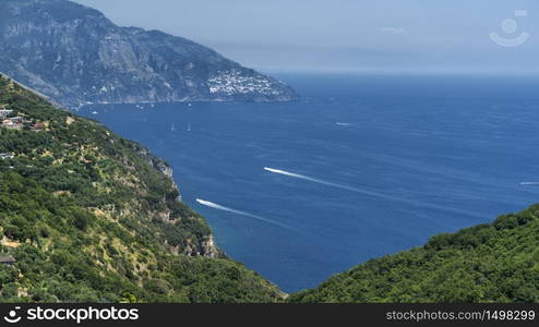 Costiera Amalfitana, Salerno, Campania, Southern Italy: the coast at summer (July)