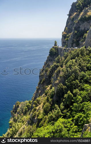 Costiera Amalfitana, Salerno, Campania, Southern Italy: the coast at summer (July)