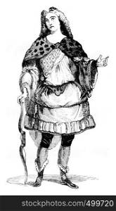 Costume Adoms, vintage engraved illustration. Magasin Pittoresque 1842.