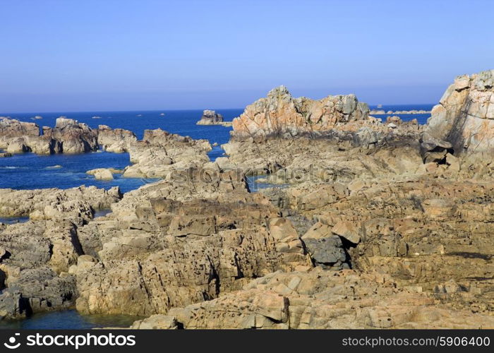 Cote de granite Rose, Brittany Coast near Ploumanach, France