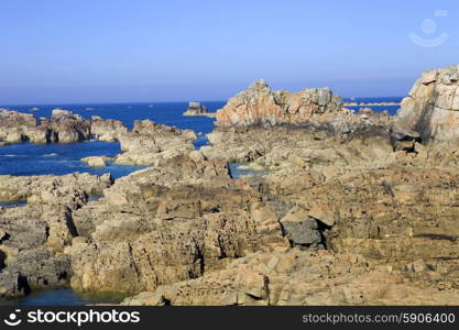 Cote de granite Rose, Brittany Coast near Ploumanach, France