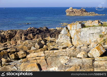 Cote de granite Rose, Brittany Coast near Ploumanach, France