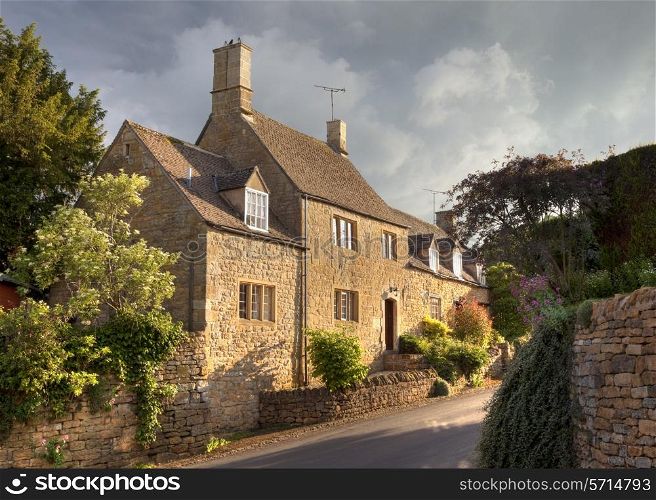 Cotswold house in the pretty village of Ebrington, Gloucestershire, England.