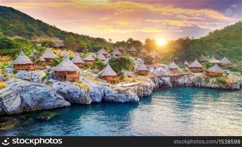 Cottage on the Si chang island, Thailand.