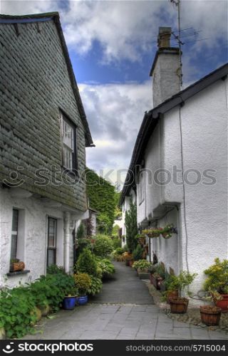 Cottages at Hawkshead, Cumbria, England.