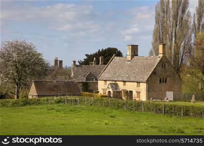 Cottages in the small village of Aston subedge near Chipping Campden, Gloucestershire, England.
