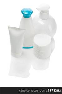 cotton pads and bottles