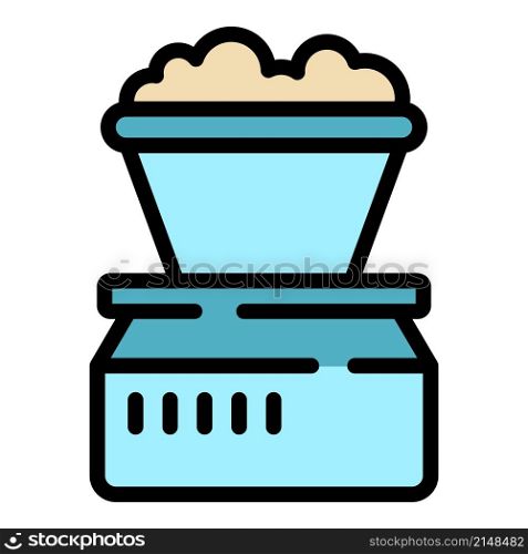 Cotton processing icon. Outline cotton processing vector icon color flat isolated. Cotton processing icon color outline vector
