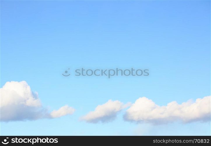 Couds in the blue sky, may be used as background. Copyspace composition