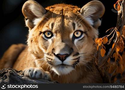 Cougar  Puma concolor . Generative AI