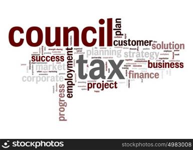 Council tax word cloud