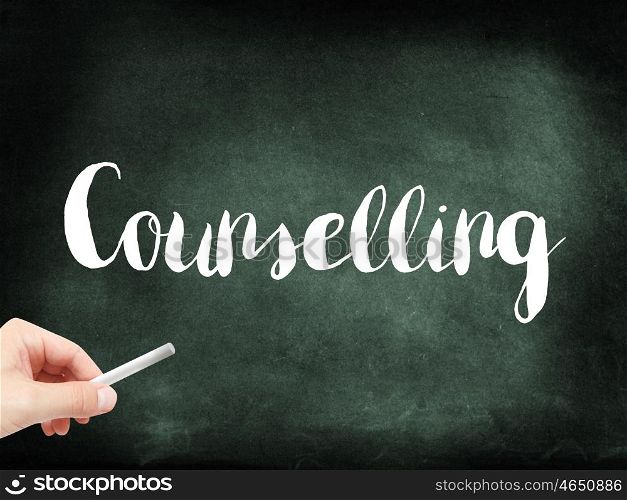 Counselling written on a blackboard