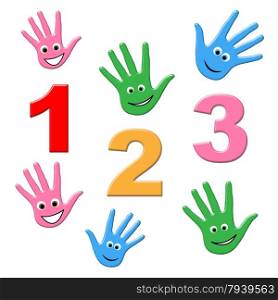 Counting Kids Representing One Two Three And Counter